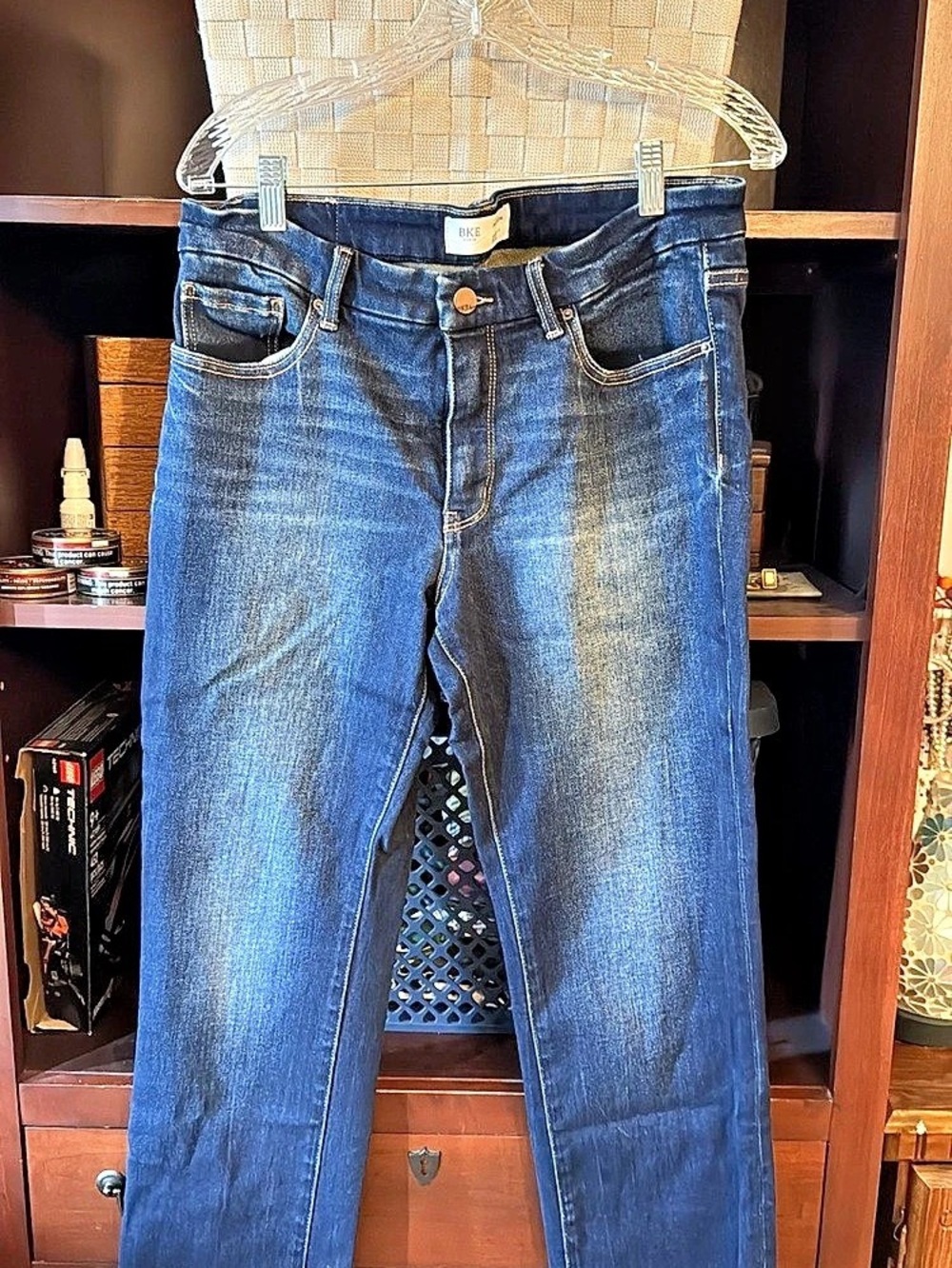 BKE Women's Blue Straight Leg Jeans